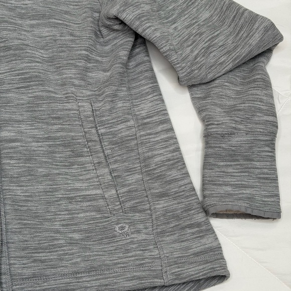 Mountain HardWear Women's Small Hoodie Fleece Jacket Snap Front Grey Cozy Gray - Picture 6 of 11